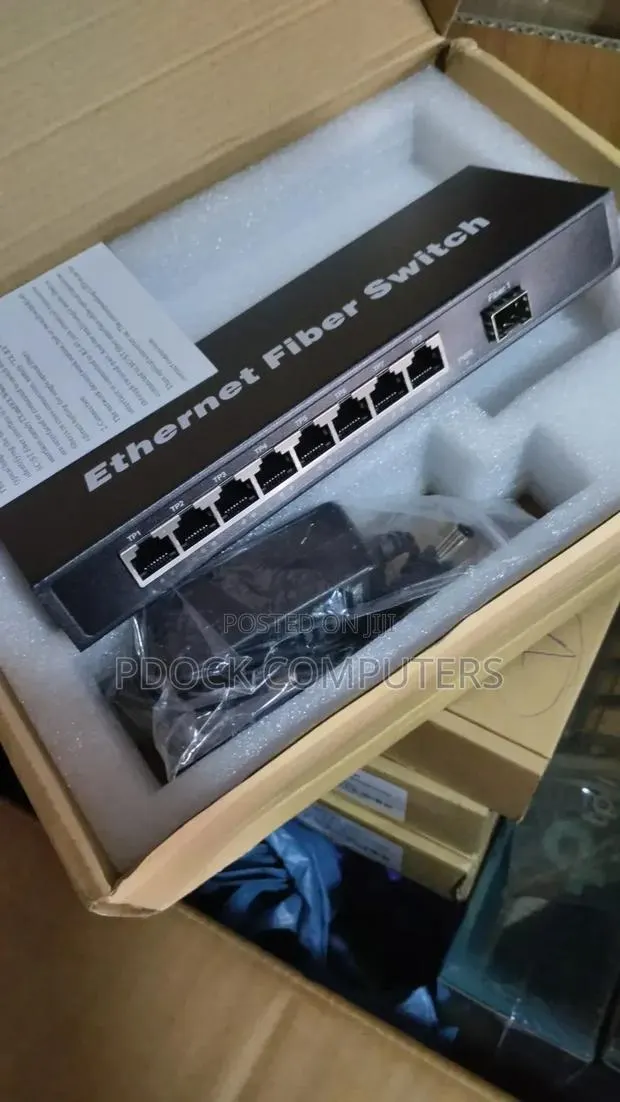 Fiber Ethernet 8port Gigabit Switch Converter + 1SFP PORT · Photo 1
