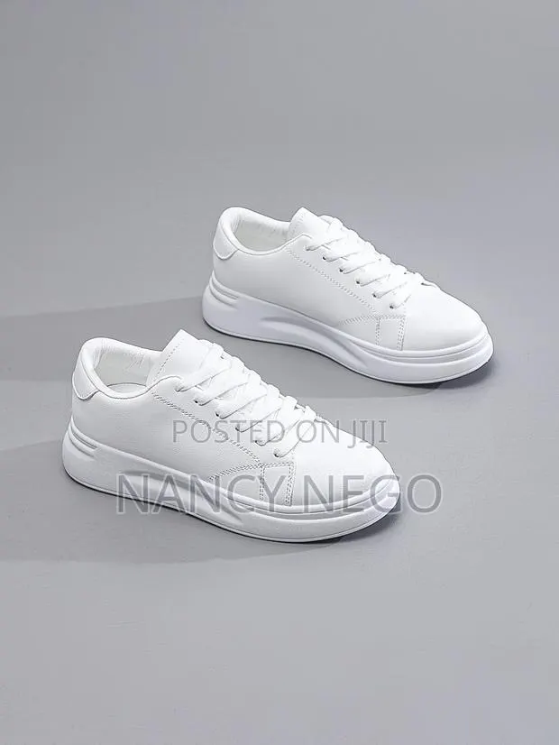 Beautiful, Height Increasing, Thick Sole White Sneakers · Photo 1