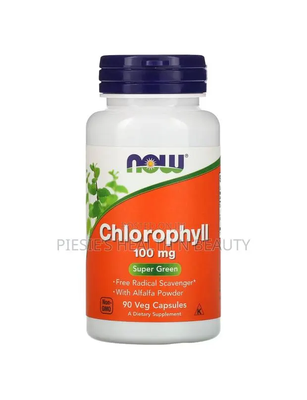 Now Foods Chlorophyll 100 Mg, 90 Veg Capsules · Photo 1