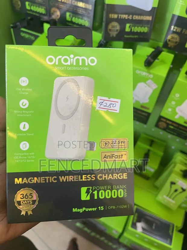 Oraimo MagPower 15 10000mAh Magnetic Wireless Power Bank · Photo 1