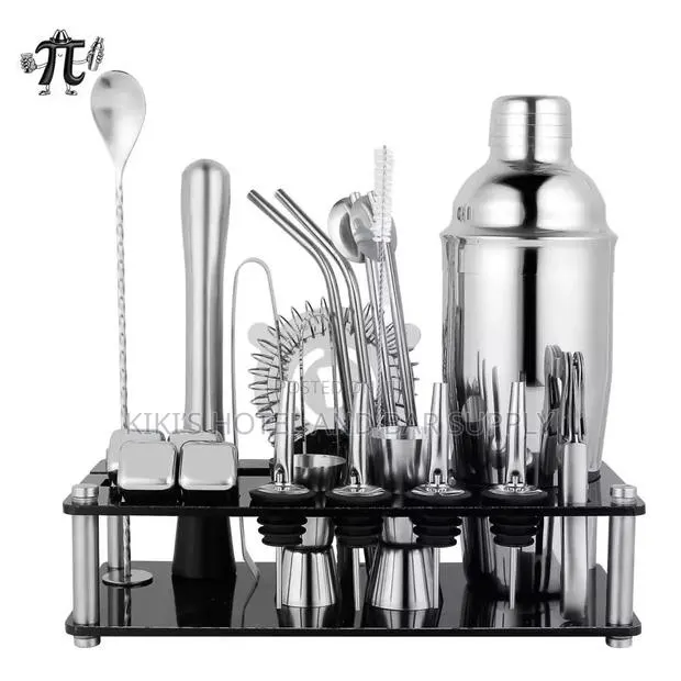 23pcs Cocktail Set Tools With Acrylic Base & Cobbler Shaker · Photo 1