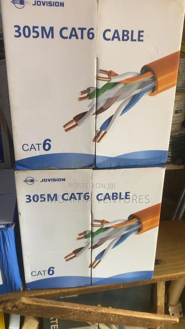 Jovision Cat6 Cable 305m (Orang Color) Ca (Copper Content) · Photo 1