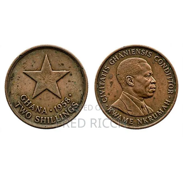 100% Original 1958 Ghana Two Shillings Kwame Nkrumah Coins -Lot of 10 · Photo 1
