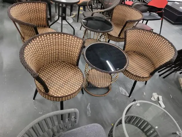 2 Seater Woven Rattan Patio Dining Set Set,(Xxz -52-61. 1+2) · Photo 1
