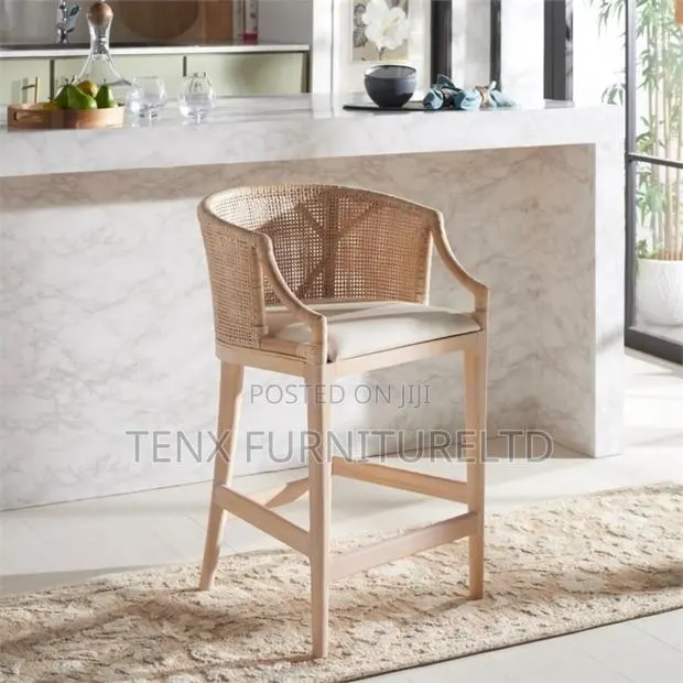 Bar Safavieh Solid Wood Counter Stool In( Natural/White) · Photo 1