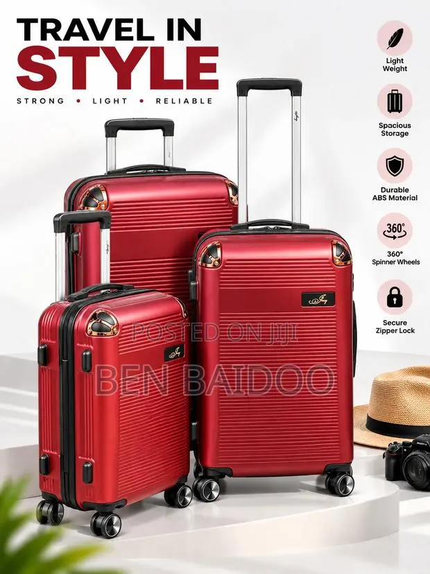 Plastic Luggage Set 3in1 (Secure Lock Combination) · Photo 1