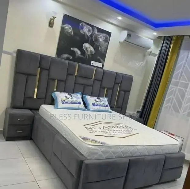 Top Two Queen Size Bed Frame With Side Drawers · Photo 1