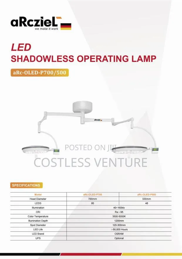 Arcziel Led Shadowless Operating Lamp Double (Arc-Oled-P700/500) · Photo 1