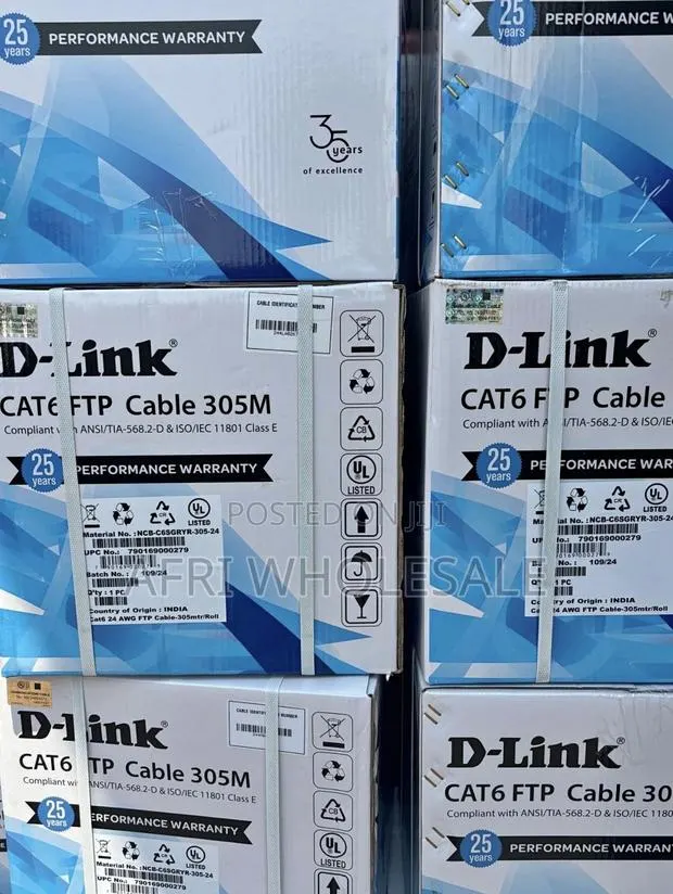 D-Link Cat 6 Network Data Cable Cat6 Utp 305m 24awg · Photo 1