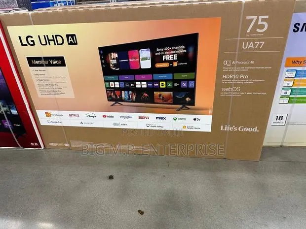 Brand New LG 75-Inch Class UA7700 Series 4K UHD Smart TV. 2025 Model · Photo 1
