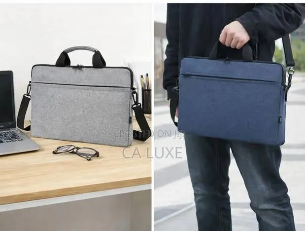 Waterproof 14"/15" Laptop/Tablet Men's Briefcase in Black Pu Leather · Photo 1