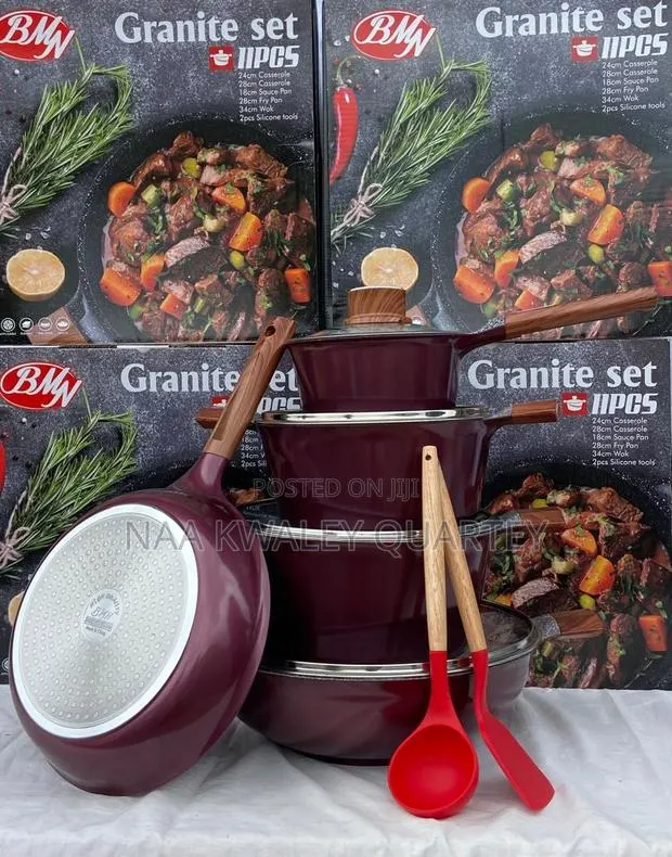 11pcs Lefon Brand Nonstick Cookware Set · Photo 1