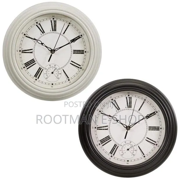 Traditional Lincoln Wall Clock With Thermometer · Photo 1