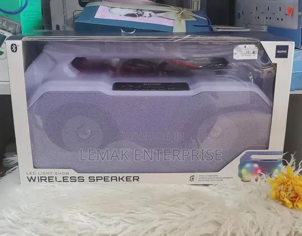 SOAR LED Light Show Shock Box Wireless Speaker (Model: SR-BBX-PUR).