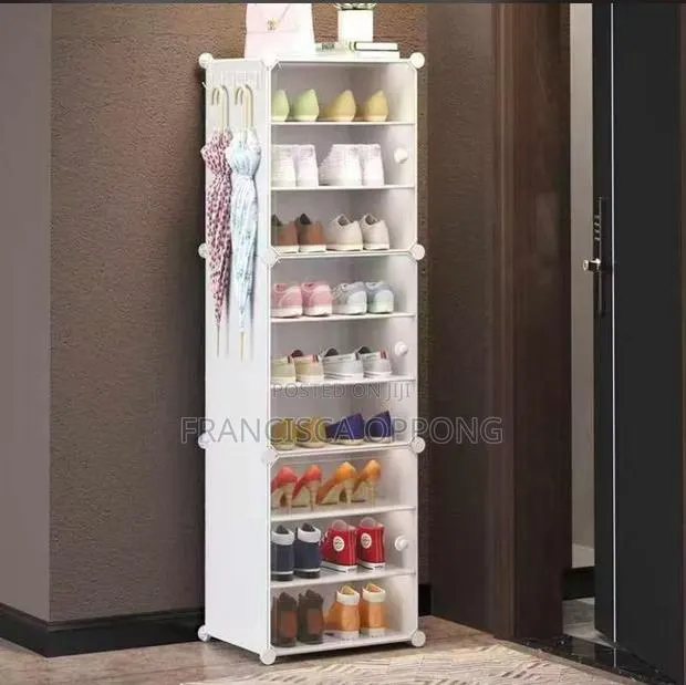 White 9 Layer Dust Proof Shoe Storage/Rack · Photo 1