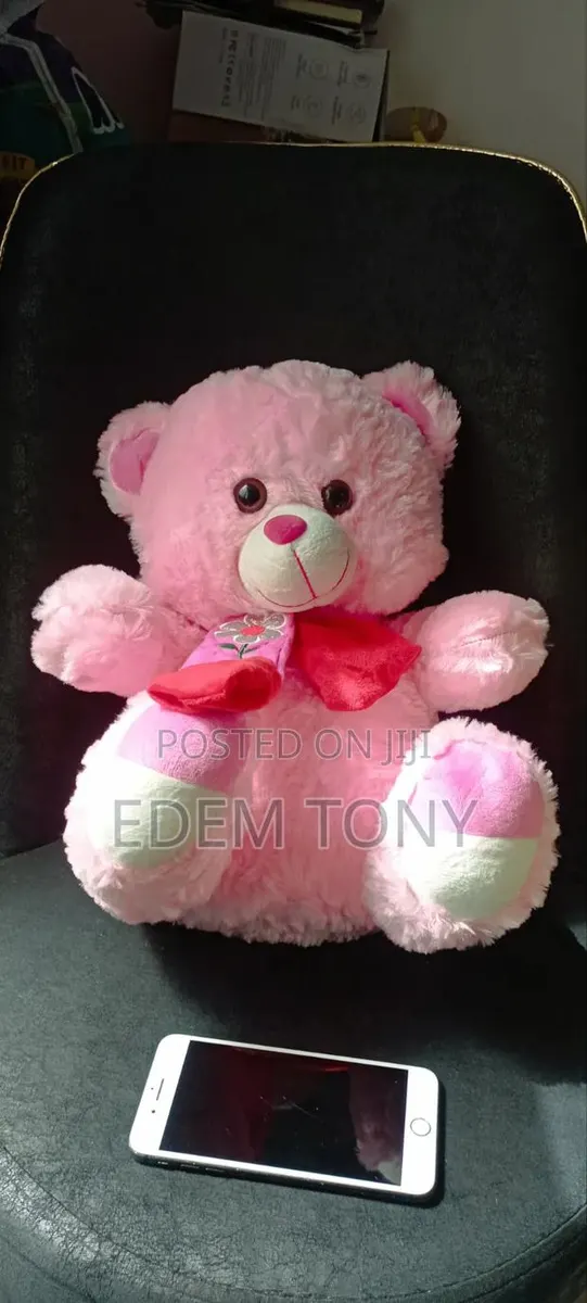 A Fluffy Pink Teddy Bear With Dimensions: 43 by 31cm · Photo 2