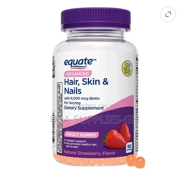 Equate Advanced Hair, Skin Nails Gummies, 90 Count From USA · Photo 1