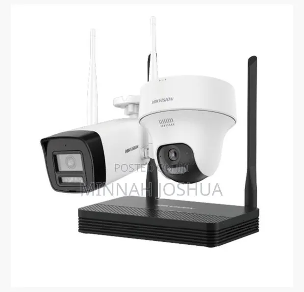 HIKVISION 4MP H.265 One Bullet + One Turret WiFi NVS · Photo 1