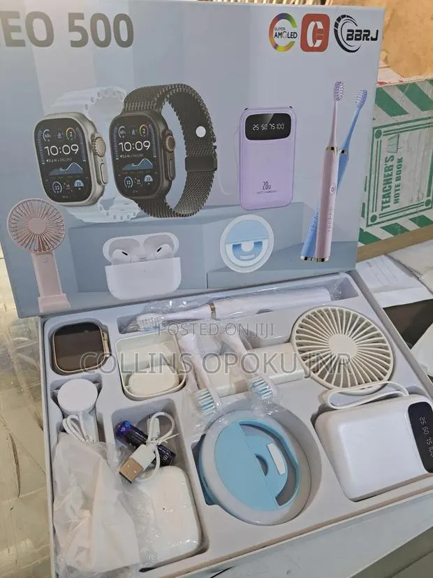 12-in-1 Smart Watch With "Airpod, Fan, Power Bank, Brush, Ring Light · Photo 1