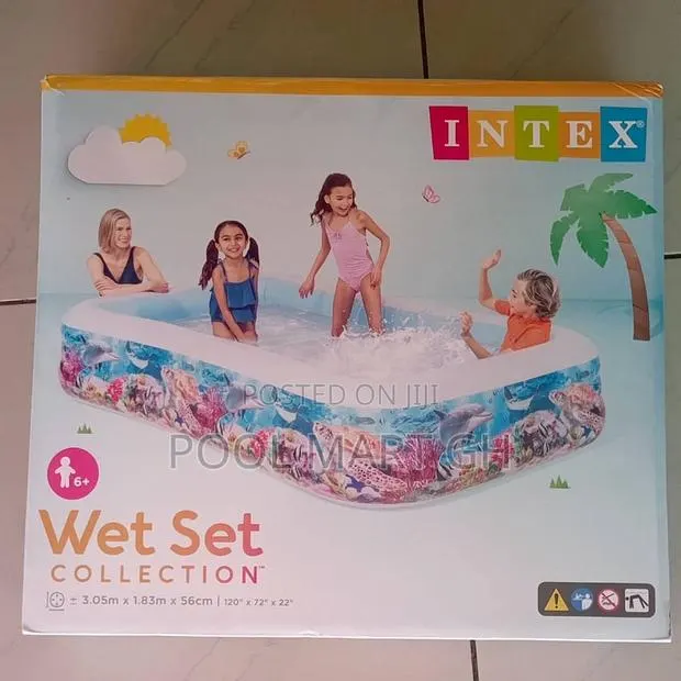 Rectangular Inflatable Swimming Pool With Air Pump 305x183x56cm · Photo 1