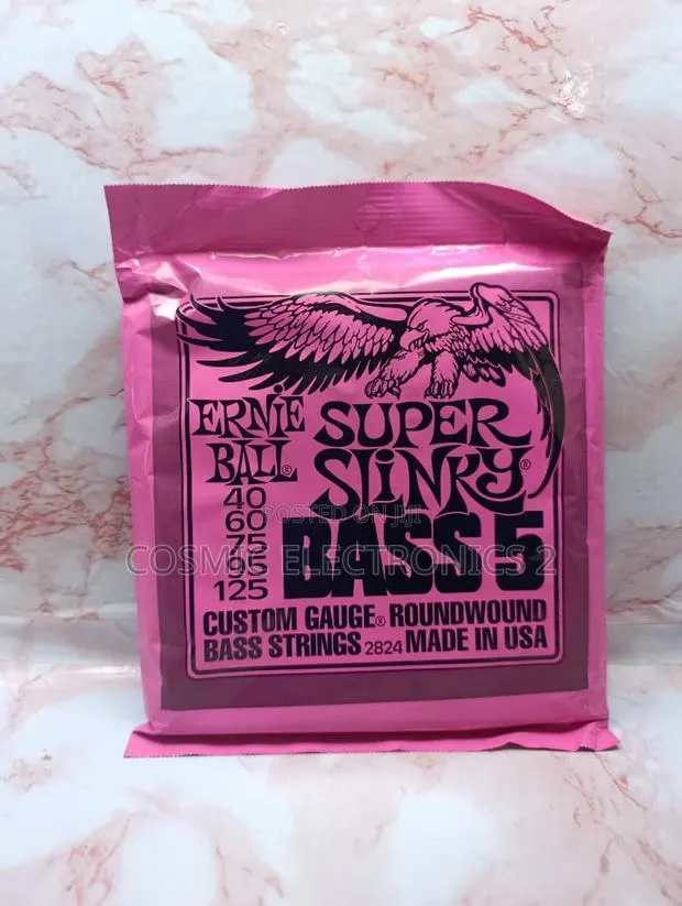 Ernie Ball Super Slinky 5-String Bass Guitar Strings – 40–125 Gauge · Photo 1