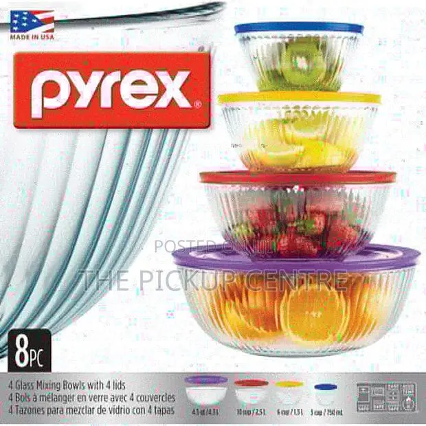 Pyrex Smart Essential 8-Piece Mixing Bowl Set · Photo 1