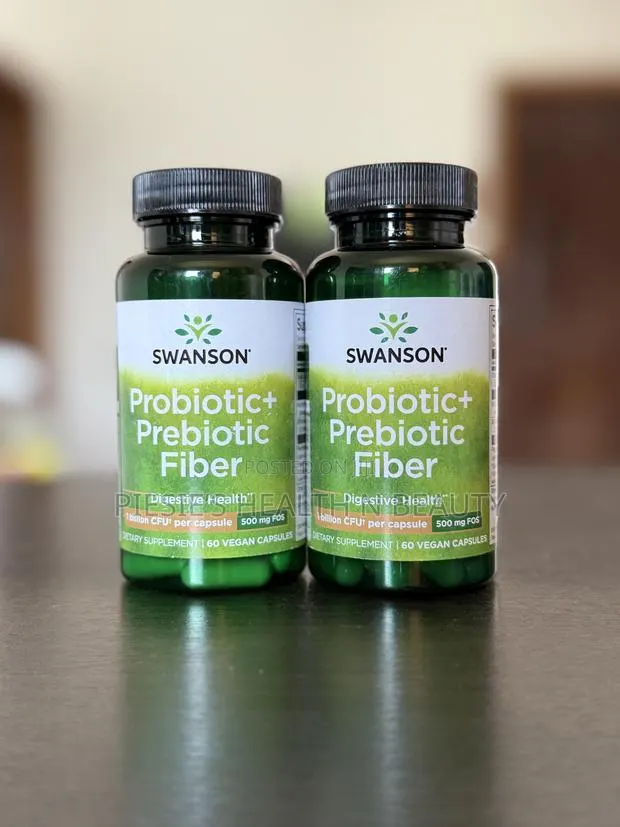 Swanson Probiotic+ Prebiotic Fiber Digestive Health, 60 Capsules · Photo 1