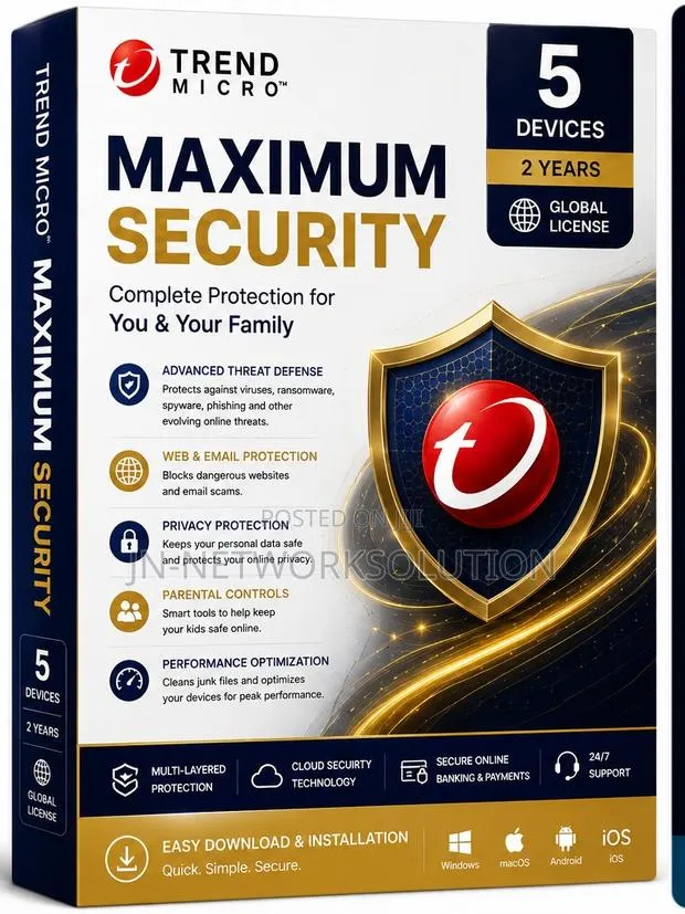Trend Micro Maximum Security 5 Devices/ 2 Years (GLOBAL) · Photo 1