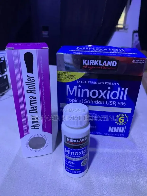 Original Kirkland Minoxidil 5%, US Made, Derma Roller for Men · Photo 1