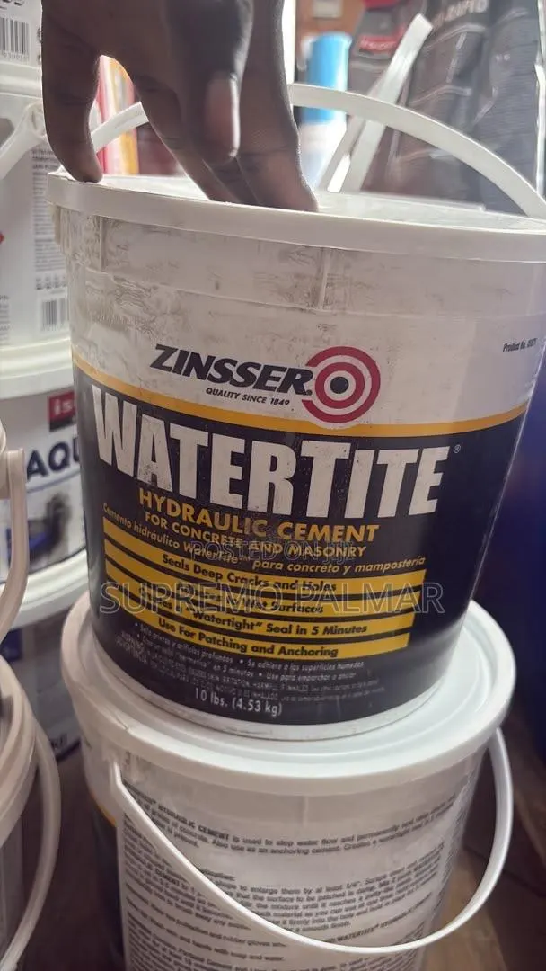 Waterproof Hydraulic Cement 4. 53kg - Watertite Leak Sealing Formula · Photo 1