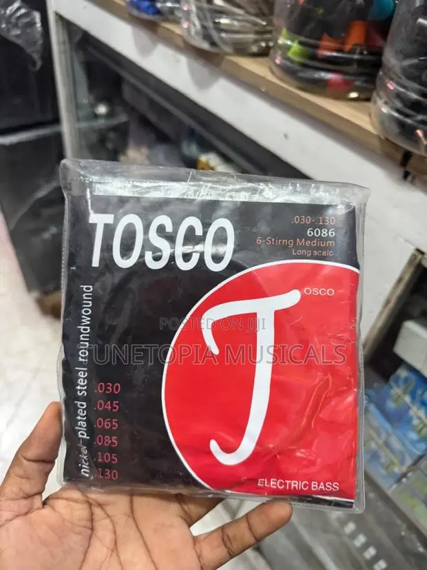 Tosco 6086 Nickel-Plated Steel 6-String Electric Bass Guitar Strings · Photo 1