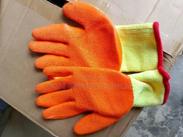 Orange Palm Cotton Gloves. All Sizes Available. · Photo 2