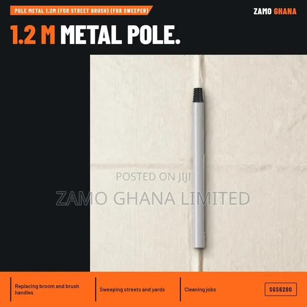 Pole Metal 1.2M (For Street Brush) (For Sweeper) - SGS6200 · Photo 1