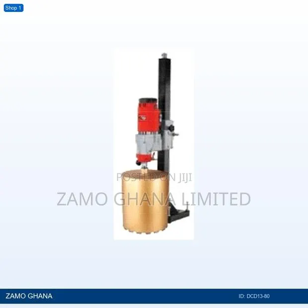 Diamond Core Drill 1500w 90mm 880-1990-3960rpm With Stand N - Dcd13-80 · Photo 1