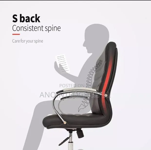 High Quality Leather Cushion Office Chair - Black · Photo 1