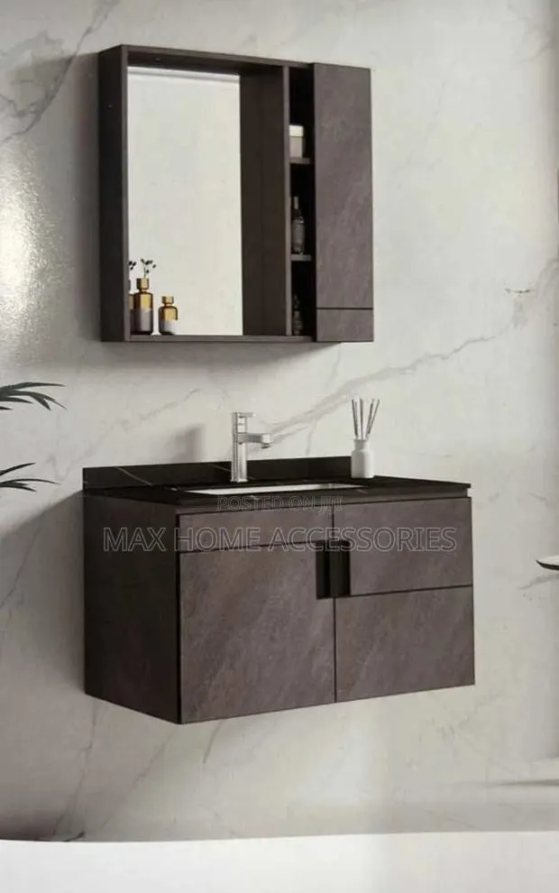Modern Style Washroom Cabinet Basin With Mirror · Photo 1
