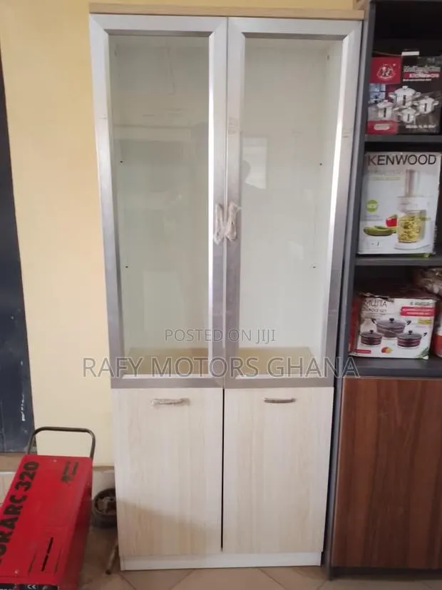 Modern Glass Display Cabinet With 2 Doors Lower Storage Cupboard · Photo 1