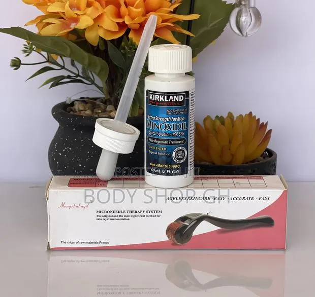 Undiluted Kirkland Minoxidil + Derma Roller for Hairline · Photo 1