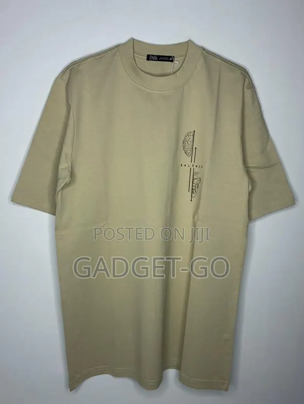 ZARA Balance Graphic T-Shirt – Khaki Green · Photo 1