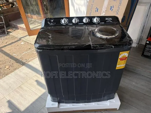 A Black Modern Designed Zara 13kg Twin Tub Washing Machine · Photo 1