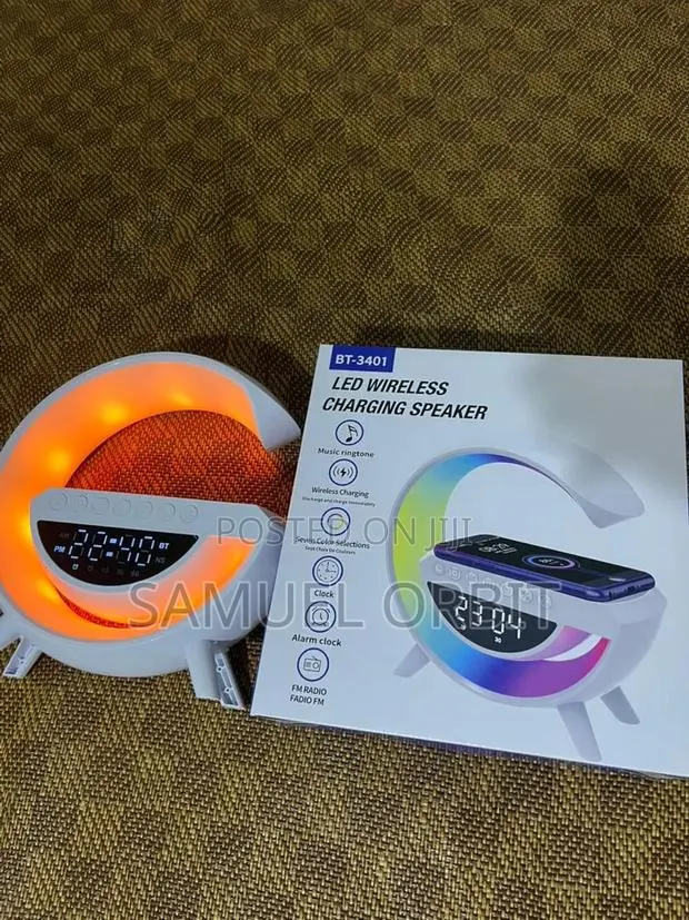 Led Wireless Charging Speaker With Light,Alarm Clock Fm Radio · Photo 1