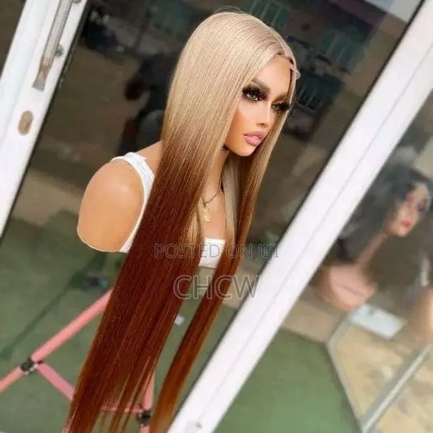 New 30 Inches Long Blonde and Brown Ombré Wig With a Kim K Closure · Photo 1