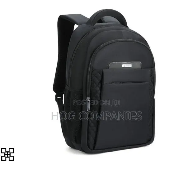 Sleek Black Backpack Laptop Travel School Bag · Photo 1