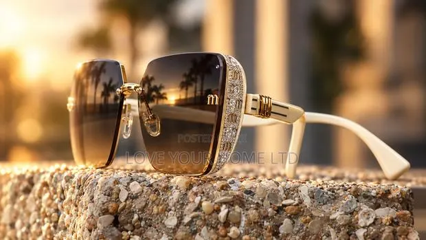 Fashion Rimless Oversized Square Sunglasses for Women · Photo 1