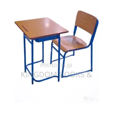 Heavy Duty Single Student Desk and Chair Set - Large Size · Photo 1