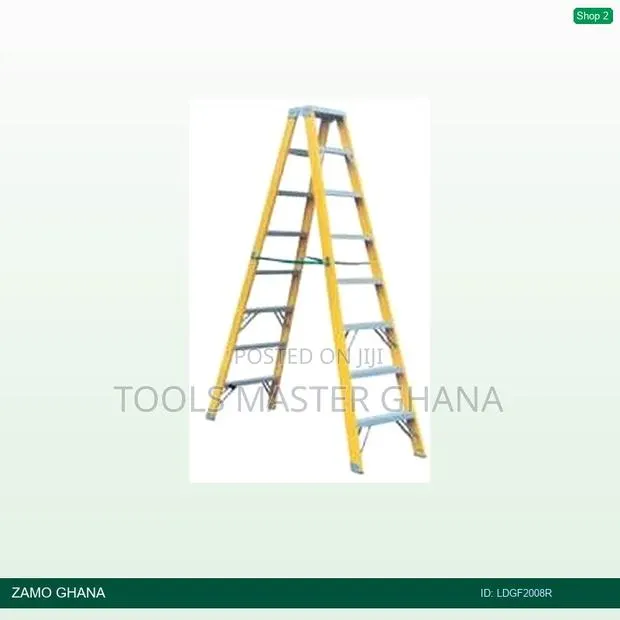 2x8 Fiberglass Step Ladder Double Side - Ldgf2008r · Photo 1