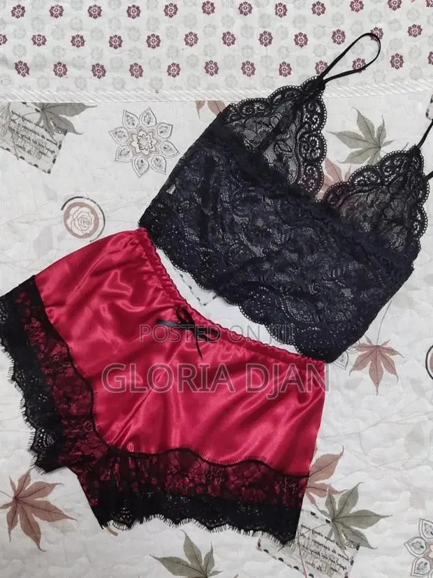 2 Pieces Sexy Satin Nightwear Wholesale · Photo 1