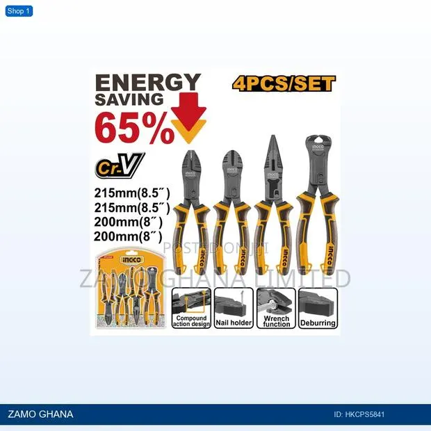 4 PCS Compound Action Pliers - Hkcps5841 · Photo 1