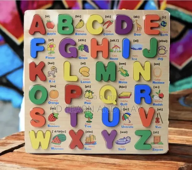 Spelling and Word Learning Wood Blocks Set · Photo 1