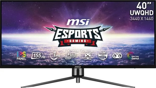Msi 40 Inches 155hz Gaming Monitor, 3440 X 1440 (Uwqhd), Ips, 155hz · Photo 1